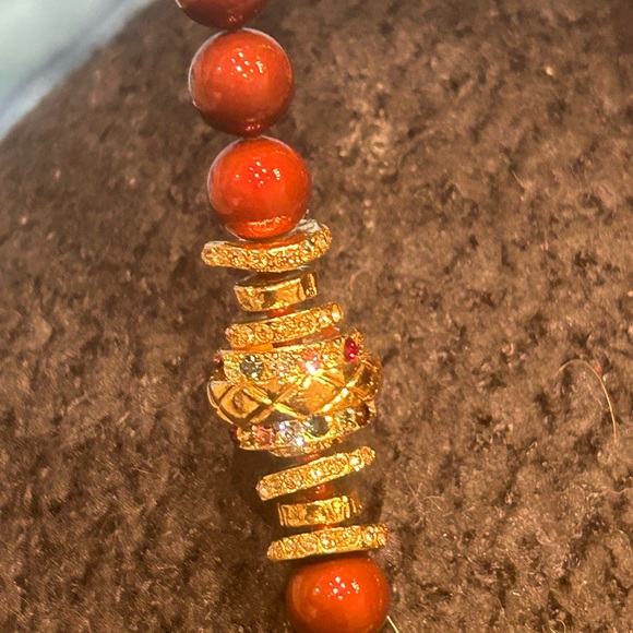 SOLD Rare rare Chanel Egypt 19A long red scarab necklace - Picture 5 of 6